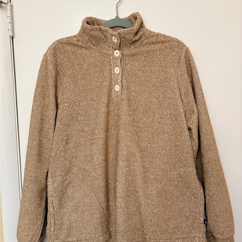 Eddie Bauer Women’s Beige Button Pullover Sweater